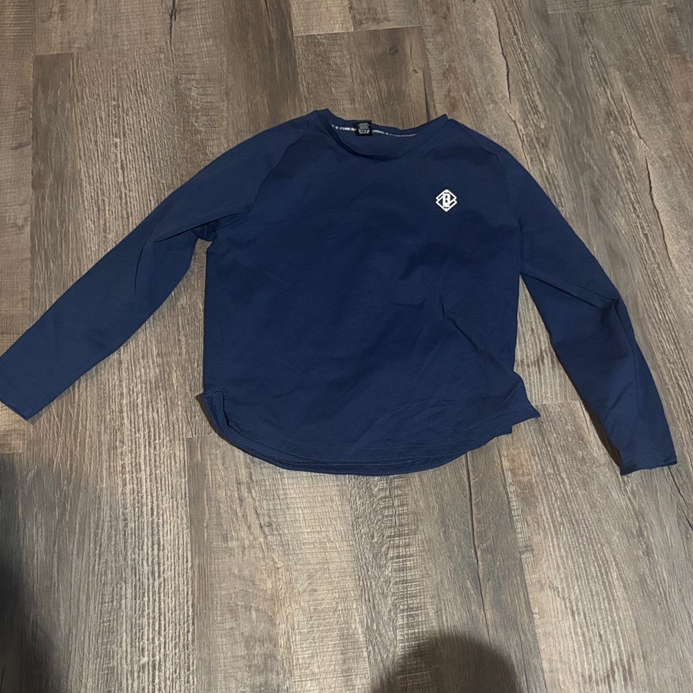 Kids baseball life Navy Long Sleeve Shirt